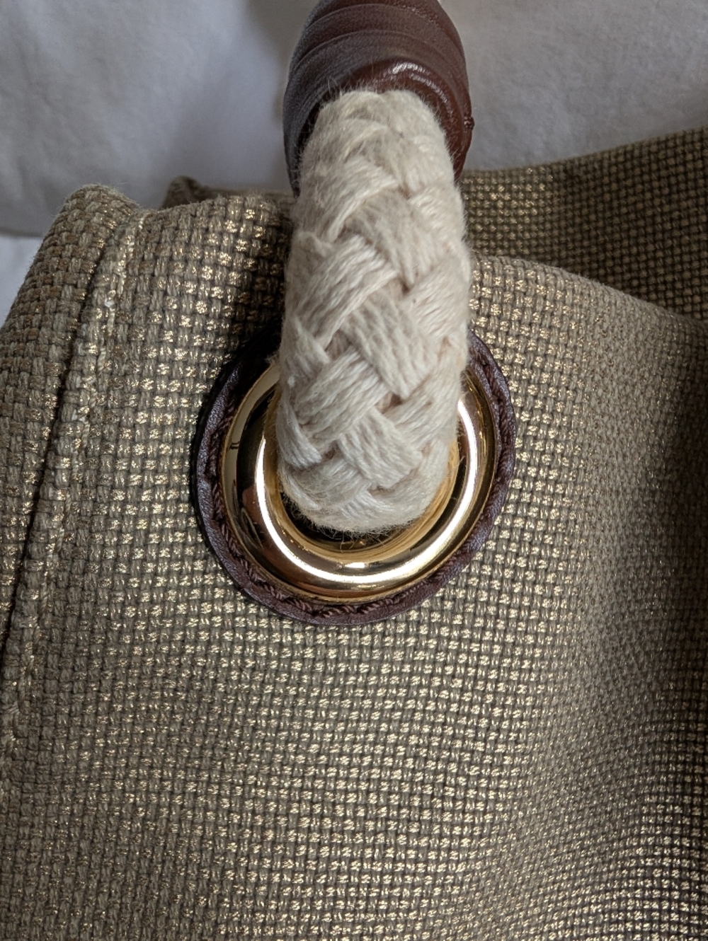 Michael Kors Gold Metallic Tote with Rope Handles - Picture 14 of 14